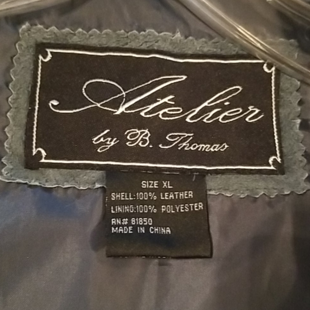 Blue leather jacket - Picture 7 of 7